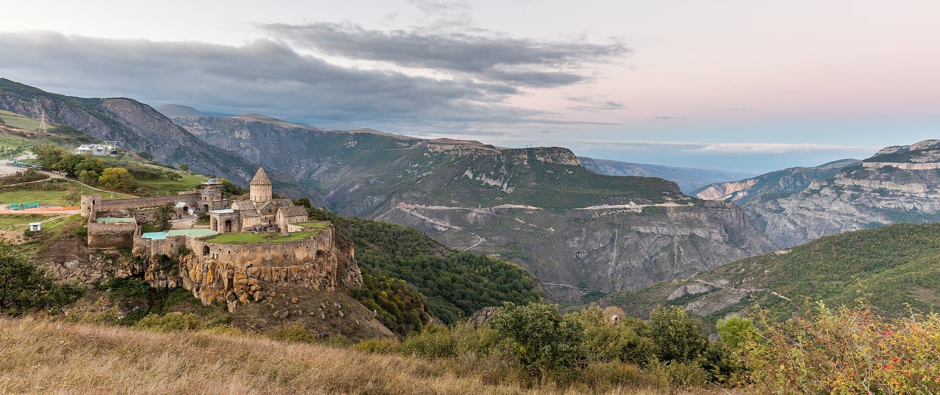 Tatev Monastery overlooking the Vorotan Gorge in Armenia